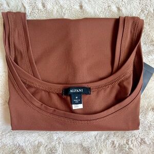 NWT ALFANI Chestnut Brown Tank Top Size Medium